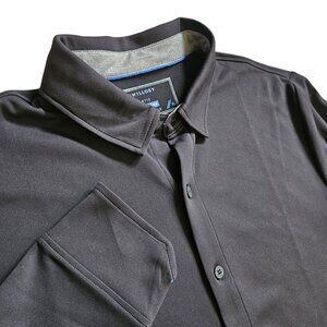 TWILLORY Athletic Athleisure Long Sleeve Button Up Shirt Men's Black SZ X-Large